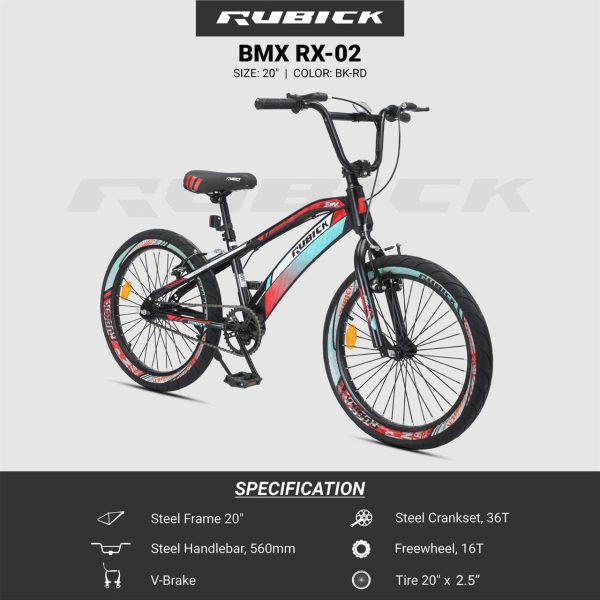 Rubick bmx Type RX 02 dengan Ban Tebal  Bahan Besi Premium - Image 3