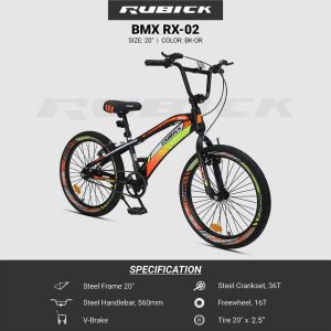 Rubick bmx Type RX 02 dengan Ban Tebal  Bahan Besi Premium