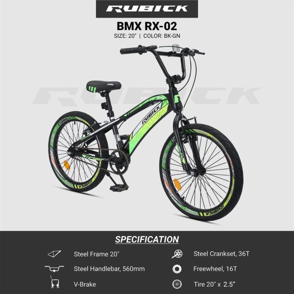 Rubick bmx Type RX 02 dengan Ban Tebal  Bahan Besi Premium - Image 4